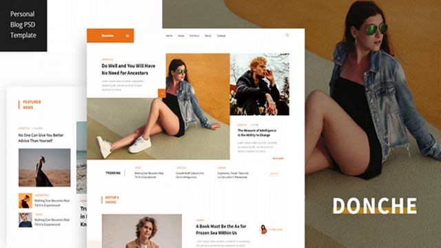 Donche - Personal Blog PSD Template | Themeforest Website Templates and Themes смотреть онлайн