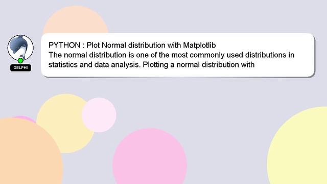 PYTHON : Plot Normal distribution with Matplotlib смотреть онлайн