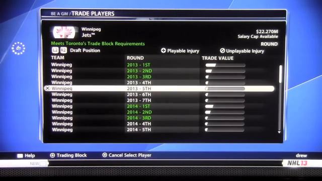 NHL 13: Be a GM Mode - Winnipeg Jets Episode: 2 смотреть онлайн