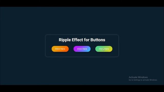 Ripple Effect For Buttons Using Html Css and Javascript | Button Ripple Effect onClick onJavascript смотреть онлайн