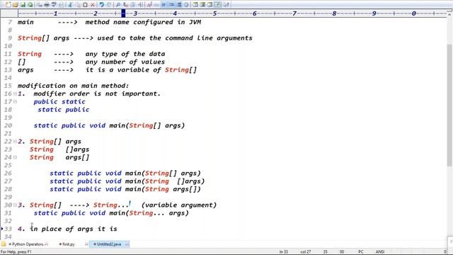 Core java Tutorials || Oops concepts || Main Method || by Mr.Ratan || class-03 смотреть онлайн