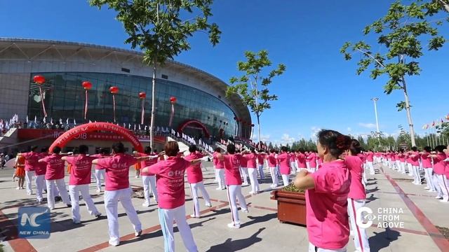 China from above | Jiamusi square dance смотреть онлайн