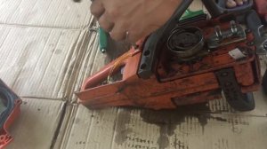 Бензопила хускварна не заводится Часть первая разборка