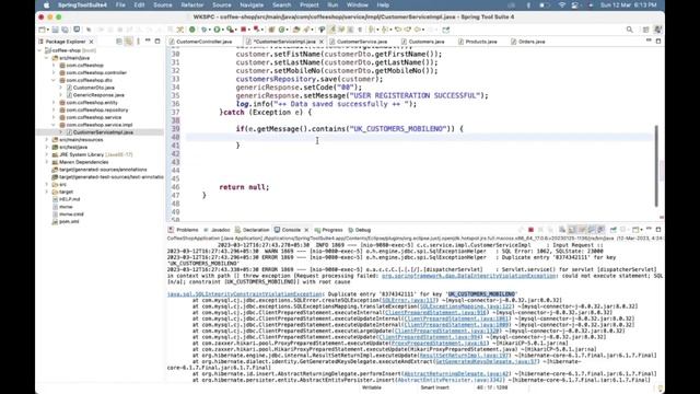 Sql Exception Handling in Spring boot for Post method - HINDI смотреть онлайн