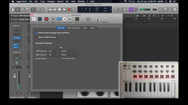 Logic Pro X & Arturia Minilab mkII SETUP смотреть онлайн