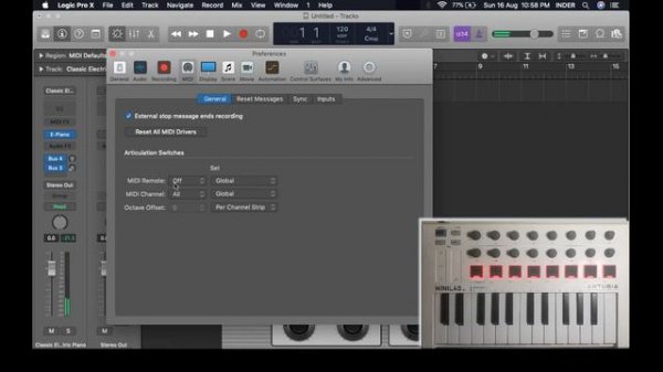 Logic Pro X & Arturia Minilab mkII SETUP