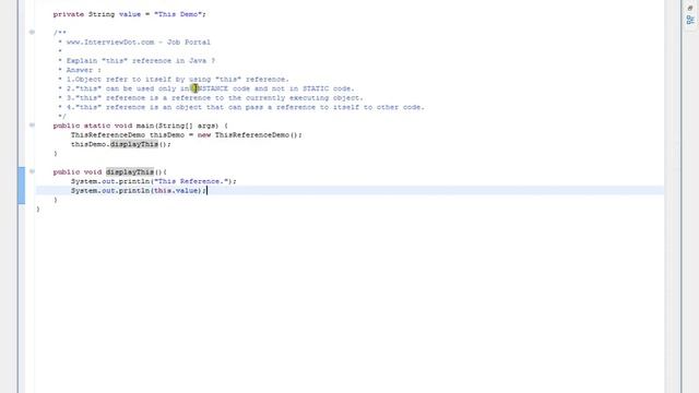 this reference in Java смотреть онлайн