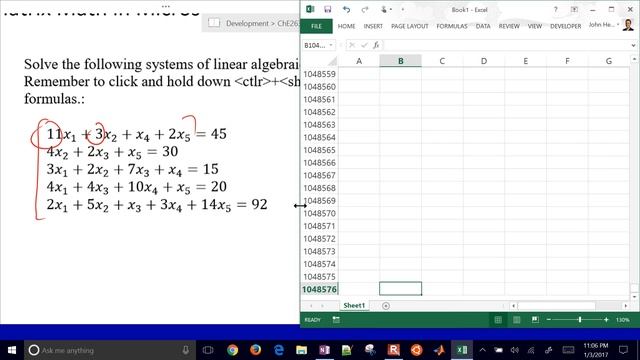 Matrix Math (MMULT, MINVERSE) in Microsoft Excel смотреть онлайн