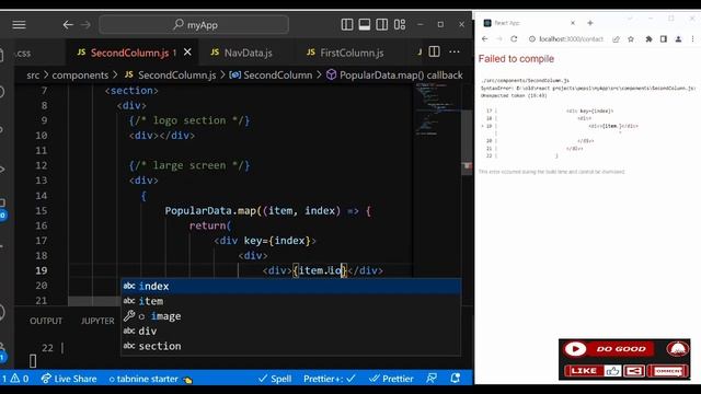 7. Simple Landing Page with React Hooks for beginners смотреть онлайн