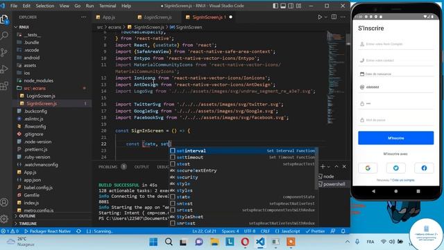 Tutoriel React Native - Login UI - Interface Coding #2 - Inscription смотреть онлайн
