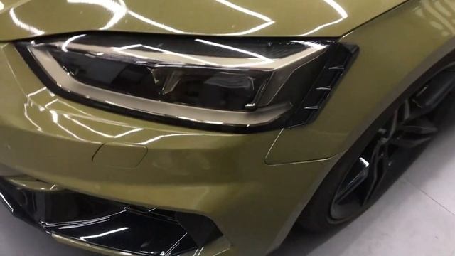 Audi A5 B9 2017-2019 Refit Front + Rear Bumper And Spiler And Headlight Decoration