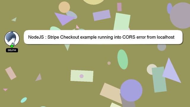 NodeJS : Stripe Checkout example running into CORS error from localhost смотреть онлайн