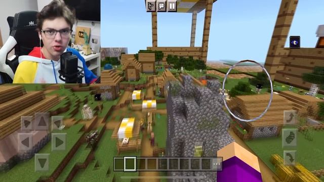 Я НАШЁЛ ГИГАНТСКУЮ ДЕРЕВНЮ В МАЙНКРАФТ ПЕ 100% троллинг ловушка minecraft pe смотреть онлайн