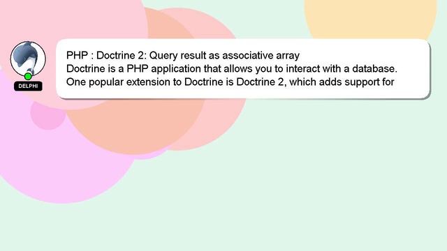 PHP : Doctrine 2: Query result as associative array смотреть онлайн