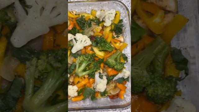 Цветная капуста&брокколи с овощами в духовке.Cauliflower&broccoli With Vegetables.Karnabahar&brokol