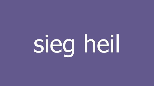 Sieg Heil Meaning And Pronunciation