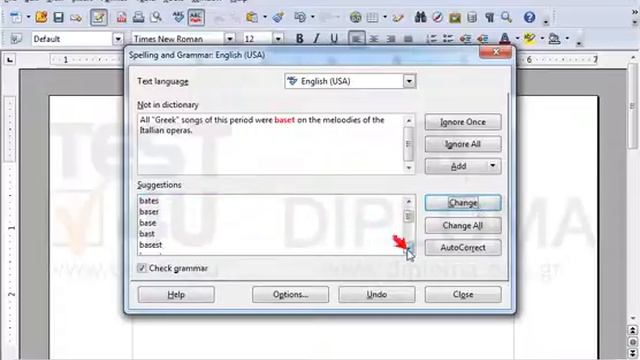 Check spelling and grammar errors of the current document. смотреть онлайн