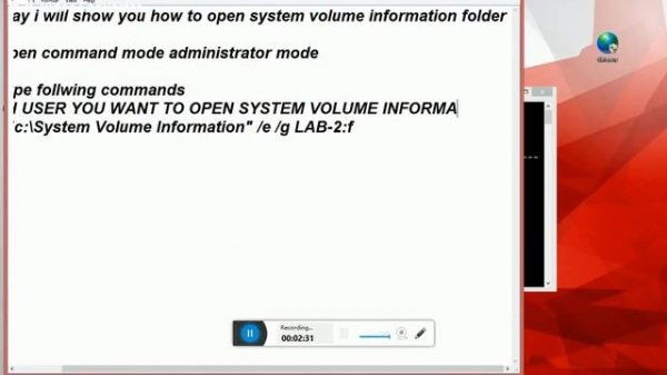 How to open system volume information folder on windows !!!!!!!!!!!!!!!!!!!