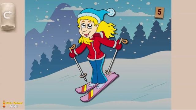 Puzzle for kids - Snow Sports Winter Sports - Educational games for toddlers смотреть онлайн