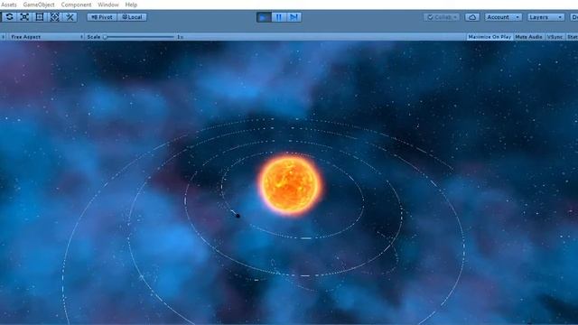 game development - planet and moon orbital system test смотреть онлайн