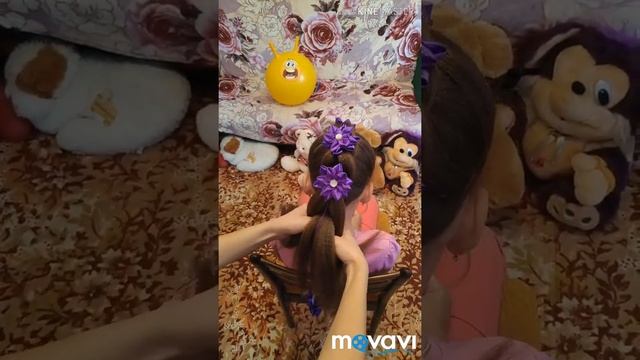 Прическа ?для девочки "супер объемная коса с цветами" смотреть онлайн