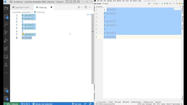 Как ЗАКОММЕНТИРОВАТЬ код в python PYCHARM. Как в python закомментировать НЕСКОЛЬКО строк. смотреть онлайн