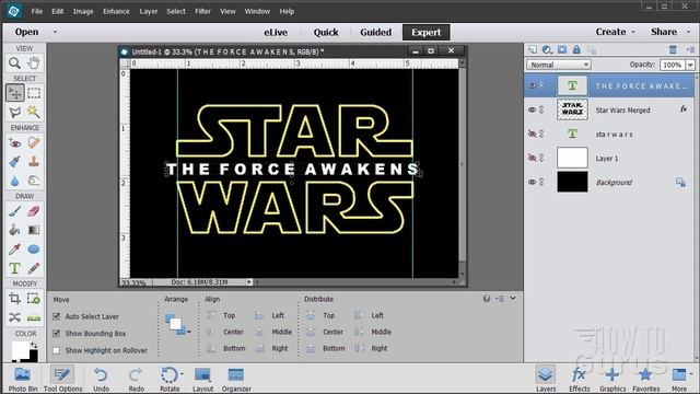 How You Can Make a Star Wars Text Picture in Photoshop Elements смотреть онлайн