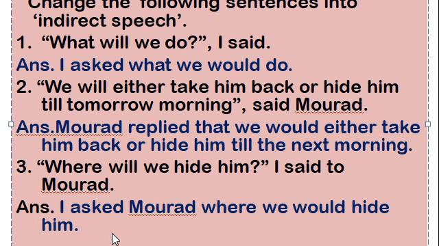 Std. 11 Snapshots Lesson-1, Direct- Indirect speech Practice exercise with Answers Part 1 смотреть онлайн
