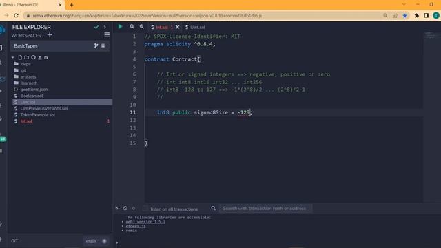 Integer Data Type in Solidity смотреть онлайн