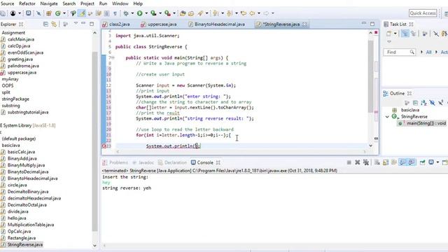 JAVA- how to reverse String смотреть онлайн
