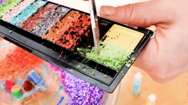 Mixing Makeup And Glitter Into Clear Slime ! SLIME SMOOTHIE ! SATISFYING SLIME VIDEO ! Part 4