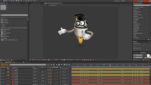 Анимация робота / After Effects animation смотреть онлайн