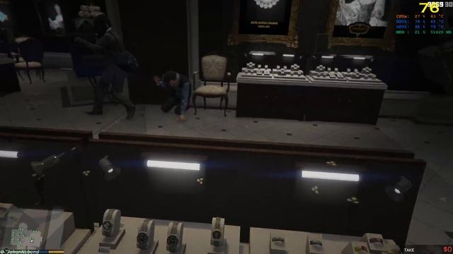 GTA 5 Jewel Store mission GTX 1070 SLI 4K смотреть онлайн