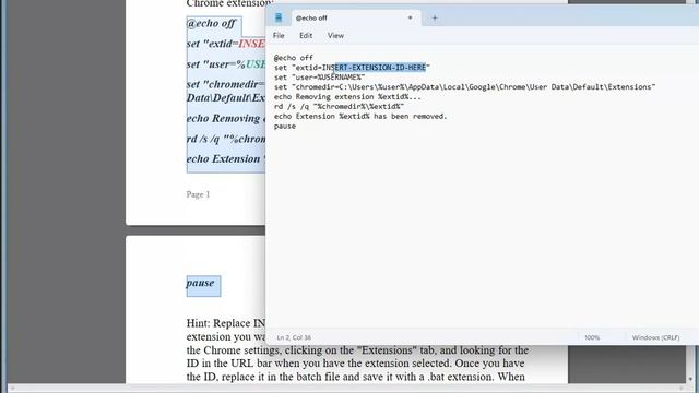 Run .BAT file to remove Fake ChatGPT Chrome Extension смотреть онлайн