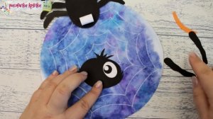 Объемная аппликация паучок из бумаги своими руками.