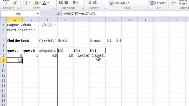 Bisection Example/Excel смотреть онлайн