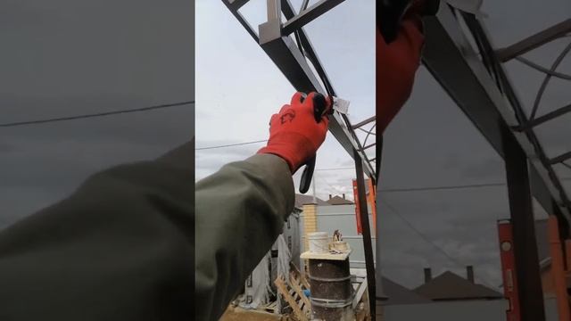 мощный сочный навес  примыкающий к дому 4*7,5м. г Уфа.