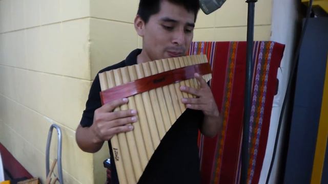 El Condor Pasa Song Played with 22 Pipes Panflute natural bamboo from Peru смотреть онлайн