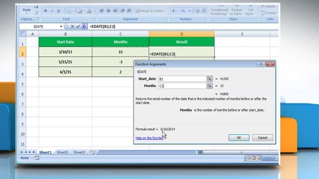 How to use EDATE function in Excel смотреть онлайн