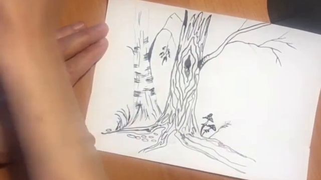 Рисуем деревья тушью смотреть онлайн