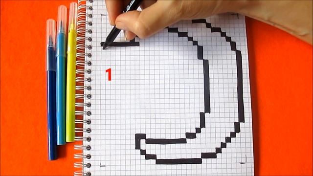 Как рисовать Единорога по клеточкам в тетради Пиксель Арт How to Draw Unicorn Pixel Art смотреть онлайн