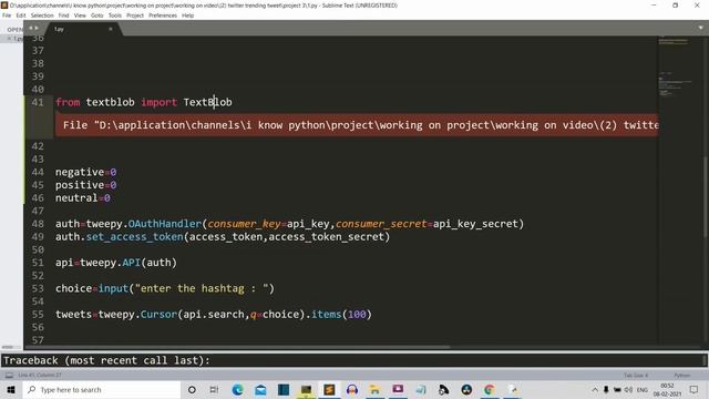How to Twitter Sentiment Analysis using Python || TextBlob Sentiment analysis смотреть онлайн