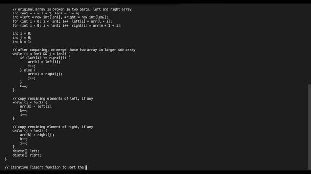 Tim sort || Part of c++ sorting series смотреть онлайн