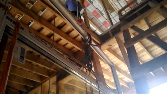 Поднимаем тяжести на лебедке. Тельфер (таль) грузоподъемность 500 кг. смотреть онлайн