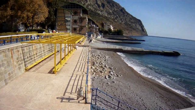 Красивый вид с берега Артека смотреть онлайн