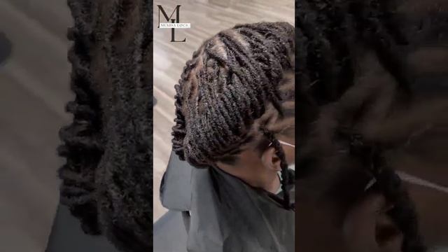 Installation of 8 inch extra small loc extensions on kinky, low density hair | Mukisa locs смотреть онлайн