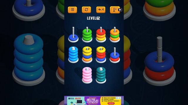 Hoop Sort Puzzle - Color Ring Stack Sorting Game Level 62 Solution смотреть онлайн