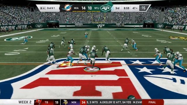 Madden 20 PC Modded-Jets Rebuild - S3/2020 Week 2 vs Dolphins - Ep. 46 смотреть онлайн