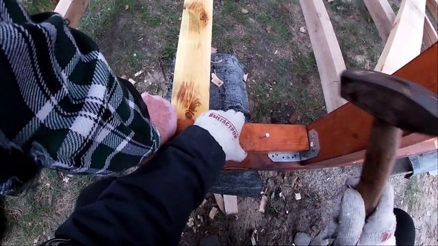 Деревянный пол с нуля своими руками! Показываю беседку после зимы смотреть онлайн