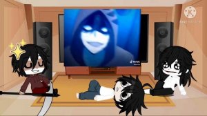 Zack, L and Jeff the killer react to each other |pt.1 -Isaac Foster-Angels of death